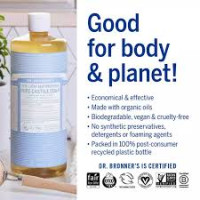 Dr. Bronner's UNSCENTED Liquid Castile Soap