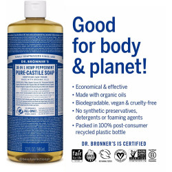 Dr. Bronner's Peppermint Pure-Castile Liquid Soap