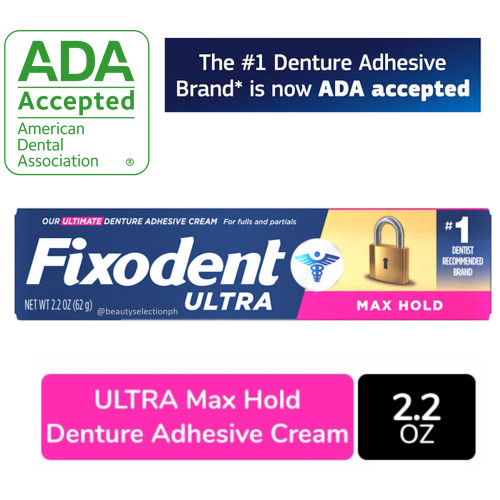 Fixodent Ultra Max Hold Denture Adhesive 62g